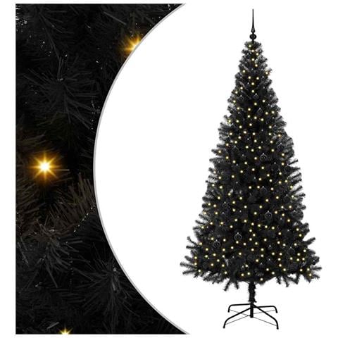 Albero di Natale con 300 LED con supporto Nero 240 cm PVC - Foto 1