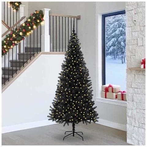 Albero di Natale con 300 LED con supporto Nero 240 cm PVC - Foto 2