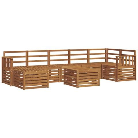 Set divani 8 pcs Naturale Legno di Acacia Massello - Foto 1