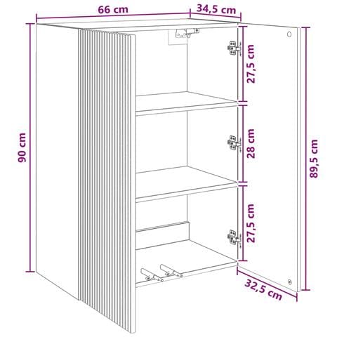 Mobiletto a muro Legno antico 66 x 34,5 x 90 cm - Foto 7