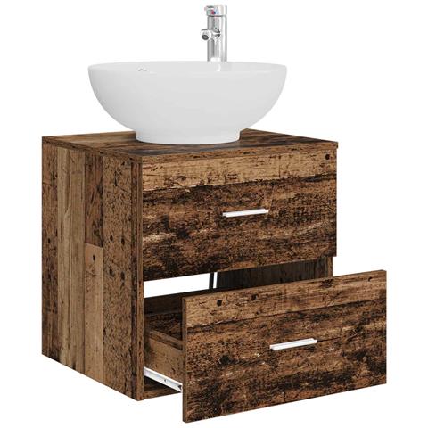 Mobile Lavabo da Parete Legno antico 49,5 x 44,5 x 66,5 cm - Foto 2