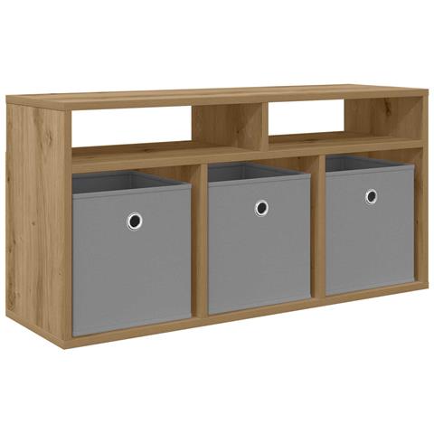 Lowboard con cassetto Rovere artigianale 87 x 27,5 x 43 cm - Foto 1