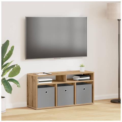 Lowboard con cassetto Rovere artigianale 87 x 27,5 x 43 cm - Foto 2