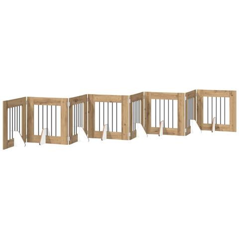 Cancello per cani pieghevole con supporti 8 pcs 60 cm - Foto 1