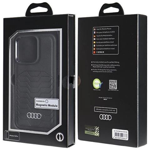 Custodia In Pelle Sintetica Audi Con Magsafe, Per Iphone 13 Pro / 13 - Nera - Foto 1
