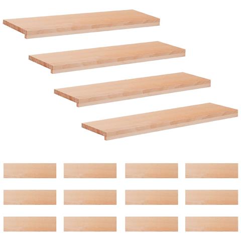 Tappeti per scale 16 pz 100 x 30 x 2 cm Naturale - Foto 1
