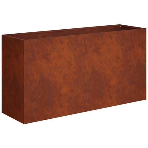 Vaso da giardino Ruggine 100 x 30 x 40 cm Acciaio Corten - Foto 1