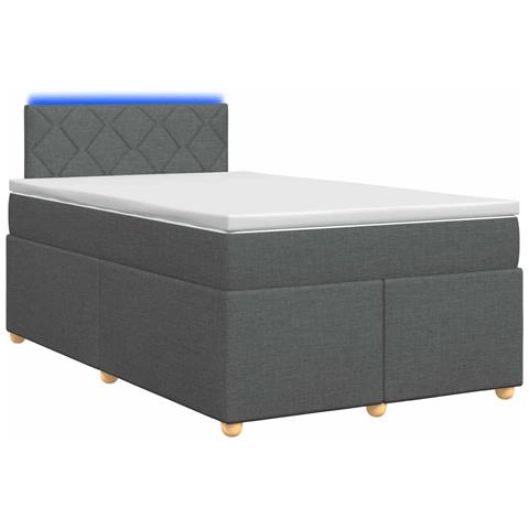 Letto box spring con materasso Grigio Scuro 120 x 190 cm - Foto 1