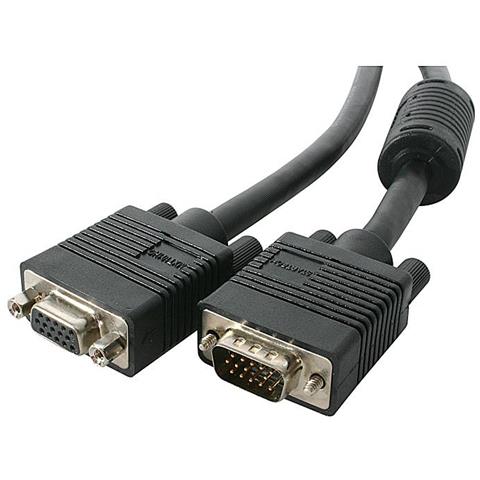 Cavo coassiale estensione video VGA monitor alta risoluzione 15 m - HD15 M / F - Foto 1