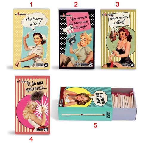 260 Fiammiferi Vintage Housewife Scatola 4cm Collezione Vari Modelli - Foto 1