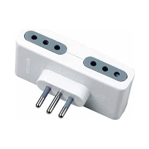 Adattatore Multiplo Quadriplo Con Prese 2p+t 10a Standard Italiano - Sku 8725 - Foto 1