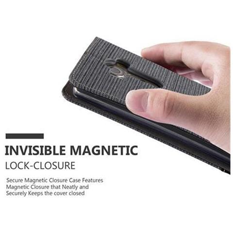 Custodia Compatibile Con Lg G4 / G4 Plus In Grigio Nero - Coperchio Protettiva Con Chiusura Magnetica, Funzione Stand E Tasca Per Le Carte - Foto 9