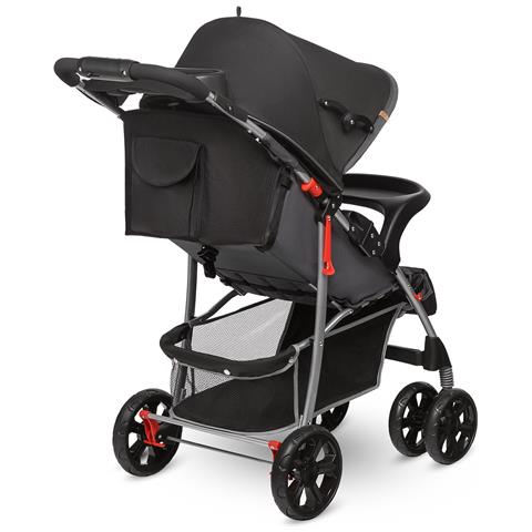 Emma Plus Passeggino Leggero Pieghevole Da 6 Mesi Fino 15 Kg Con Posizione Sdraiata Cinture A 5 Punti Ammortizzatori Con Vassoio Portabibite Borsa Per Genitori - Foto 2