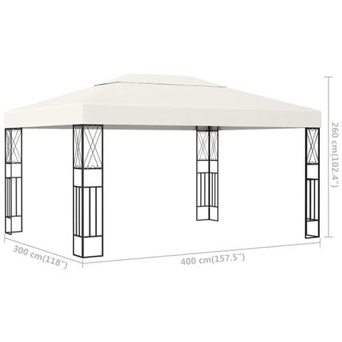 Gazebo 3x4 M Crema In Tessuto - Foto 6
