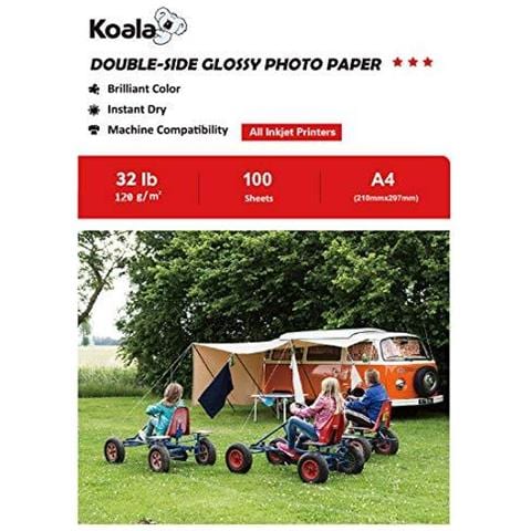 Double Sided Glossy Inkjet Photo Paper A4 120gsm 100 Fogli 210x297mm - Foto 1