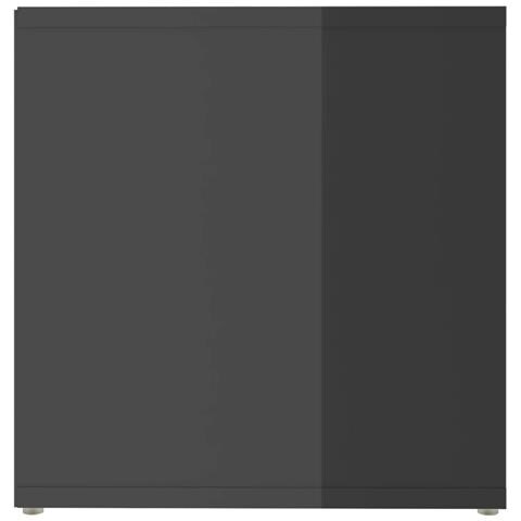 Mobile Porta TV Grigio Lucido 72x35x36,5cm in Legno Multistrato - Foto 2