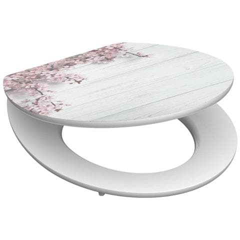 Tavoletta WC Lucida Chiusura Ammortizzata FLOWERS & WOOD MDF - Foto 1