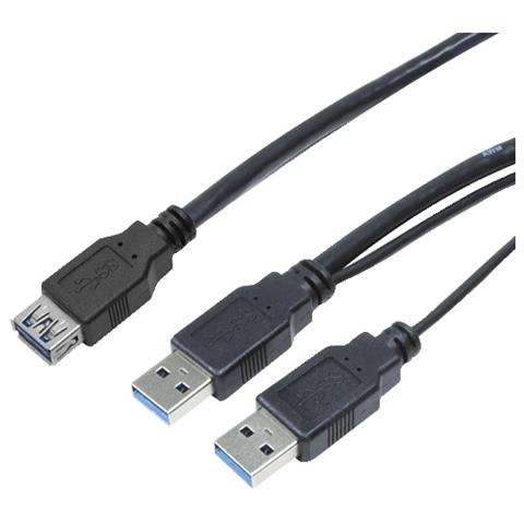 USB 3.0 Y, 0.6m, 3.0, USB A, Micro-USB B - Foto 1