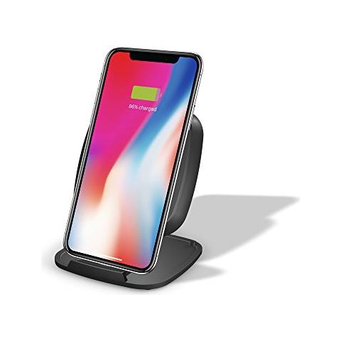 Qi certificato ricarica Rapida Wireless Pad / stand 10W nero è il design convertibile portava la ricarica Veloce Senza Fili Fino 10W - Funziona con Tutti i Dispositivi di ricarica senza fili - Foto 1