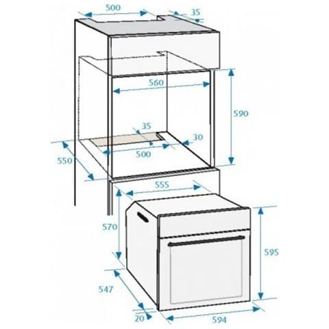 Forno Elettrico da Incasso b100 BBIE12100X Capacità 72 L Multifunzione Ventilato Potenza 2400 W Colore Inox - Foto 7