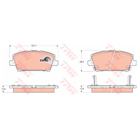 Pattini Freno Honda Civic Vii Hatchback (fd) 1.8 Gdb3407 - Foto 1