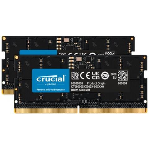 Memoria SO-DIMM a 262 pin 48 GB (2 x 24 GB) DDR5 5600 MHz CL46 Colore Nero - Foto 1