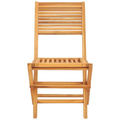 Sedie Da Giardino Pieghevoli 2pz 47x62x90cm Legno Massello Teak - Foto 2