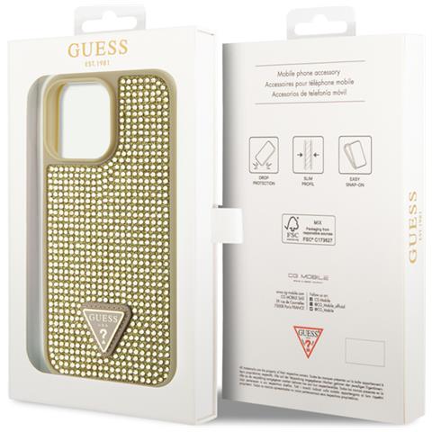 Cover Per Iphone 15 Pro Triangle Diamond, Oro - Foto 3