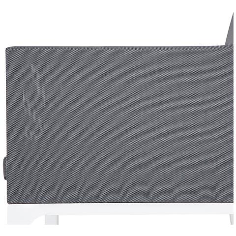 Set Di 4 Sedie Tessuto Grigio Scuro E Bianco Bacoli - Foto 2