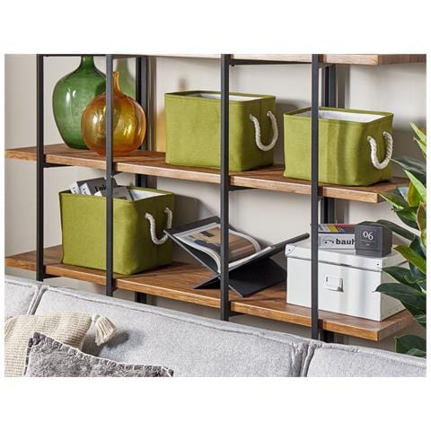 Set Di 3 Cestini Darqab Cotone Verde Oliva - Foto 1