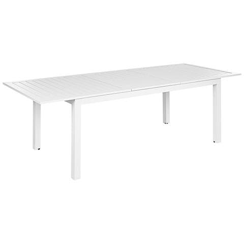 Tavolo Da Giardino Alluminio Bianco 180/240 X 90 Cm Skaloma - Foto 2