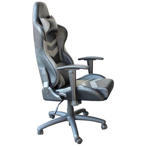 Poltrona Da Ufficio E Gaming Ergonomica In Pelle Nera Bianca Multiposizione Monza - Foto 2