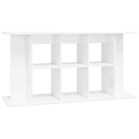 Supporto Acquario 120x40x60 Cm Legno Multistrato Bianco Lucido - Foto 1