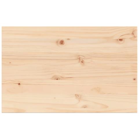 Piano Per Tavolo 80x50x1,7 Cm Rettangolare Legno Massello Pino - Foto 1