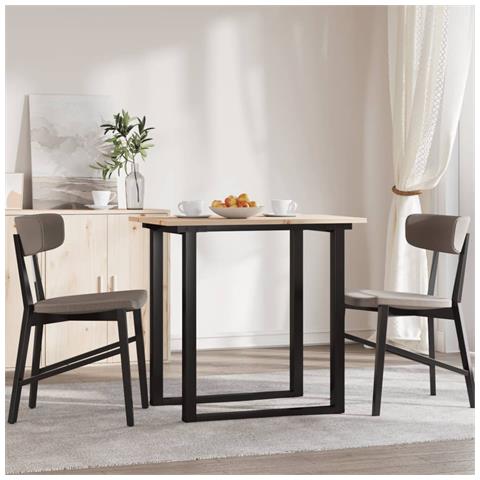 Piano Per Tavolo 80x50x1,7 Cm Rettangolare Legno Massello Pino - Foto 2