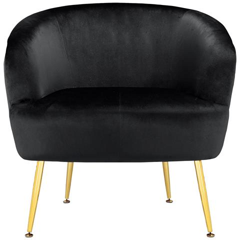 Paloma Sedia Accento In Velluto Nero - Foto 2