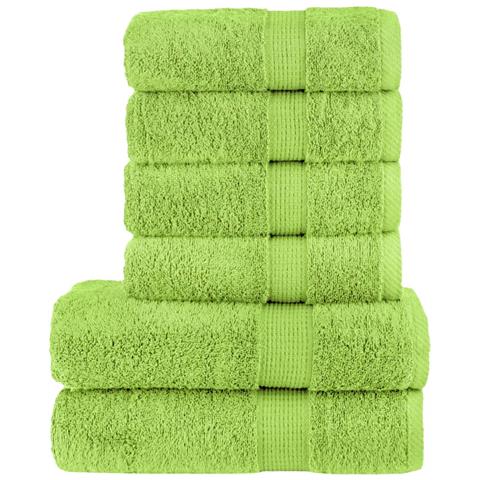 Set ASciugamani SOLUND 6 pz Verde Mela 600 gsm - Foto 1