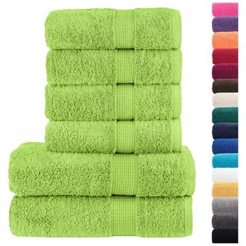 Set ASciugamani SOLUND 6 pz Verde Mela 600 gsm - Foto 2