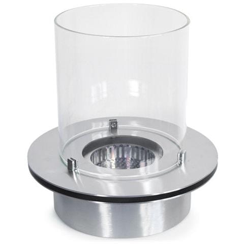 Bruciatore Tondo Con Vetro Per Camino A Bioetanolo Biocamino Inox 3 Lt D. 35 - Foto 1