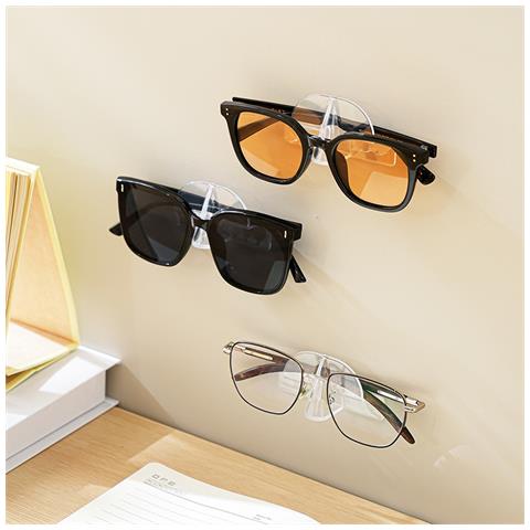 Portaocchiali Impilabile A 2 Ripiani, Organizer Per Occhiali Da Sole In Acrilico Trasparente - Foto 2