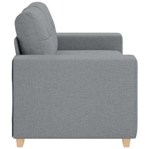 Divano Divanetto Grigio Chiaro 120 cm in Tessuto - Foto 2
