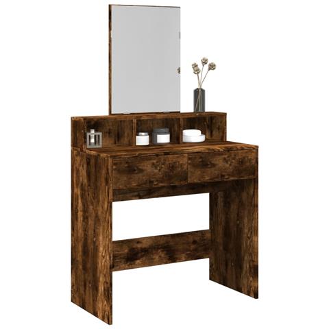 Toeletta Con Specchio Rovere Fumo 80x41x144,5 Cm - Foto 1