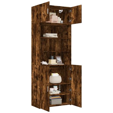 Armadietto Rovere Fumo 80x42,5x225 Cm In Truciolato - Foto 3