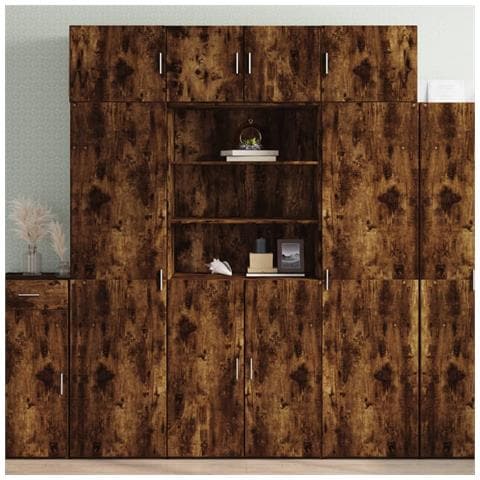 Armadietto Rovere Fumo 80x42,5x225 Cm In Truciolato - Foto 1
