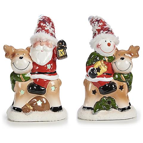 Pacco Di 2 Figure Babbo Natale E Pupazzo Di Neve. - Foto 1