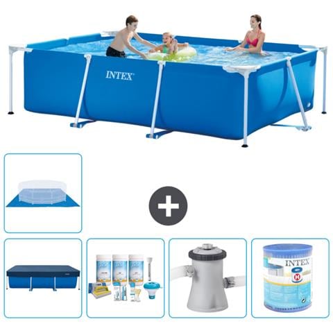 Piscina Fuori Terra - Rettangolo - 300x200x75 Cm - Blu - Include Accessori Coordinati A150 - Foto 1