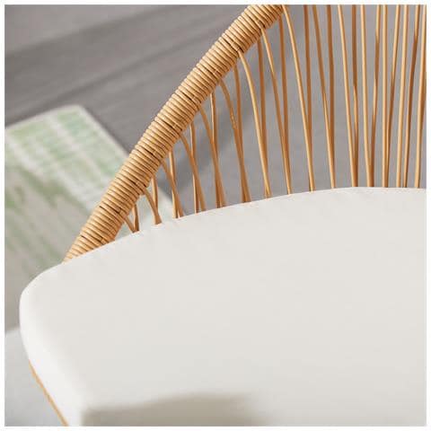 Ravello Set Di Mobili Da Giardino A 4 Posti Con Rattan Naturale E Cuscini Beige - Foto 2