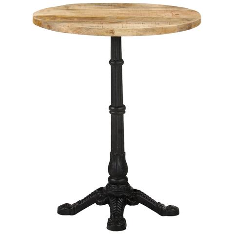Tavolino Da Bistrot Ø60x76 Cm In Legno Di Mango Grezzo - Foto 1