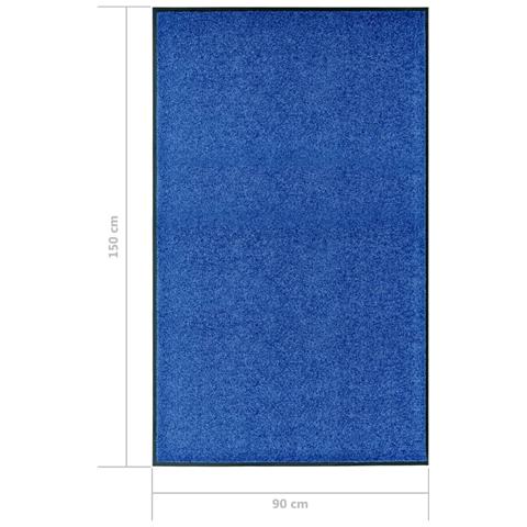 Lusso Casadino -  Zerbino Lavabile Blu 90x150 Cm - Foto 6