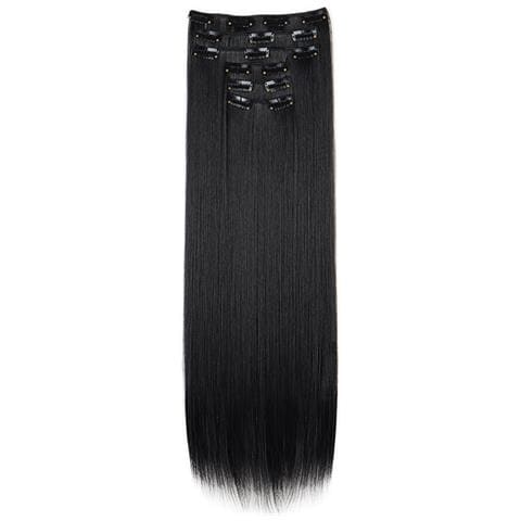 Extension Per Capelli Con Clip, 6 Pezzi Black - Foto 2